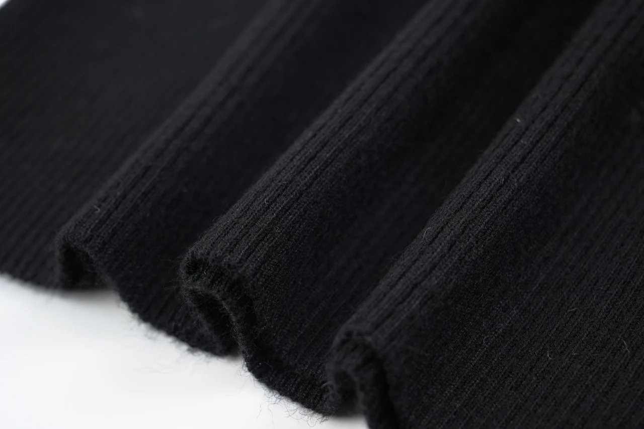 Prada Black Gold Logo Jacquard Recycled Silk Slim Knit Sweater product photo from LabelPicks