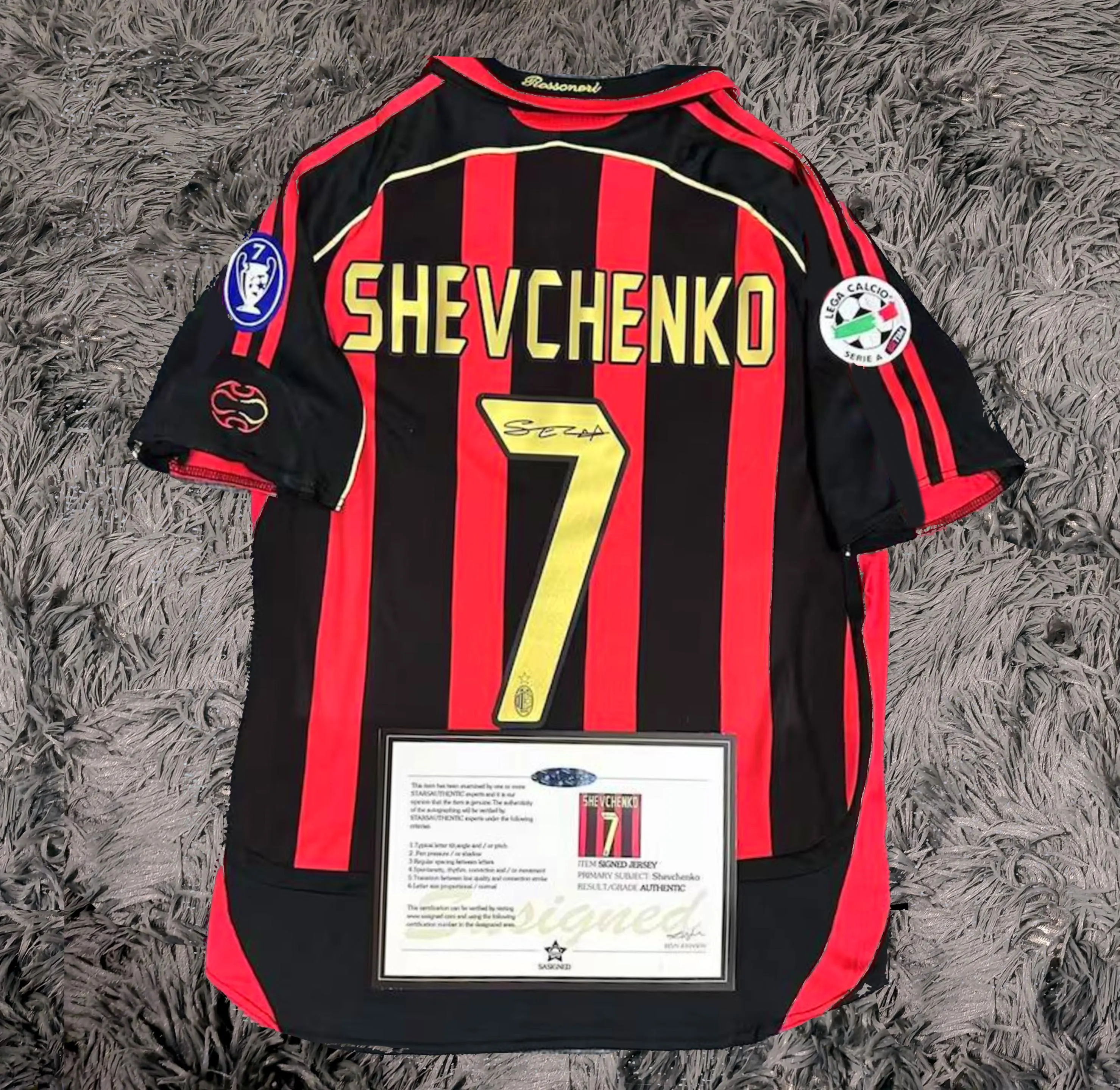 Andriy Shevchenko SIGNED AC Milan 06/07 Home Jersey/Shirt - COA - 2006/07 Retro