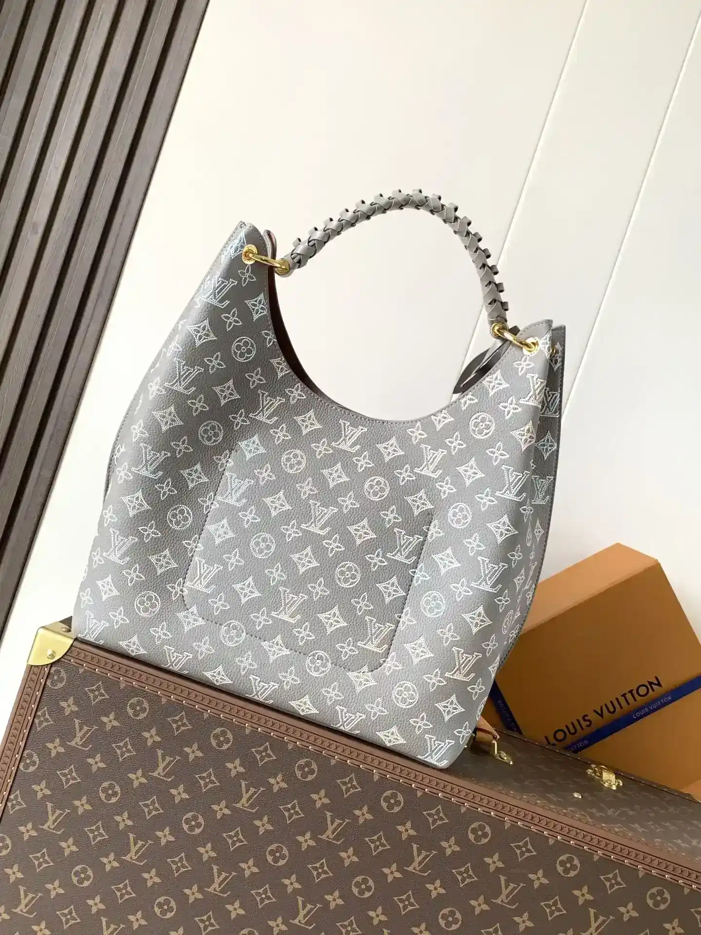 Louis Vuitton Black Woven Leather Hobo Bag product photo from LabelPicks