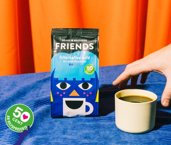BEANS BROTHERS FRIENDS Filterkaffee Mild - 10x 250 g Gemahlen