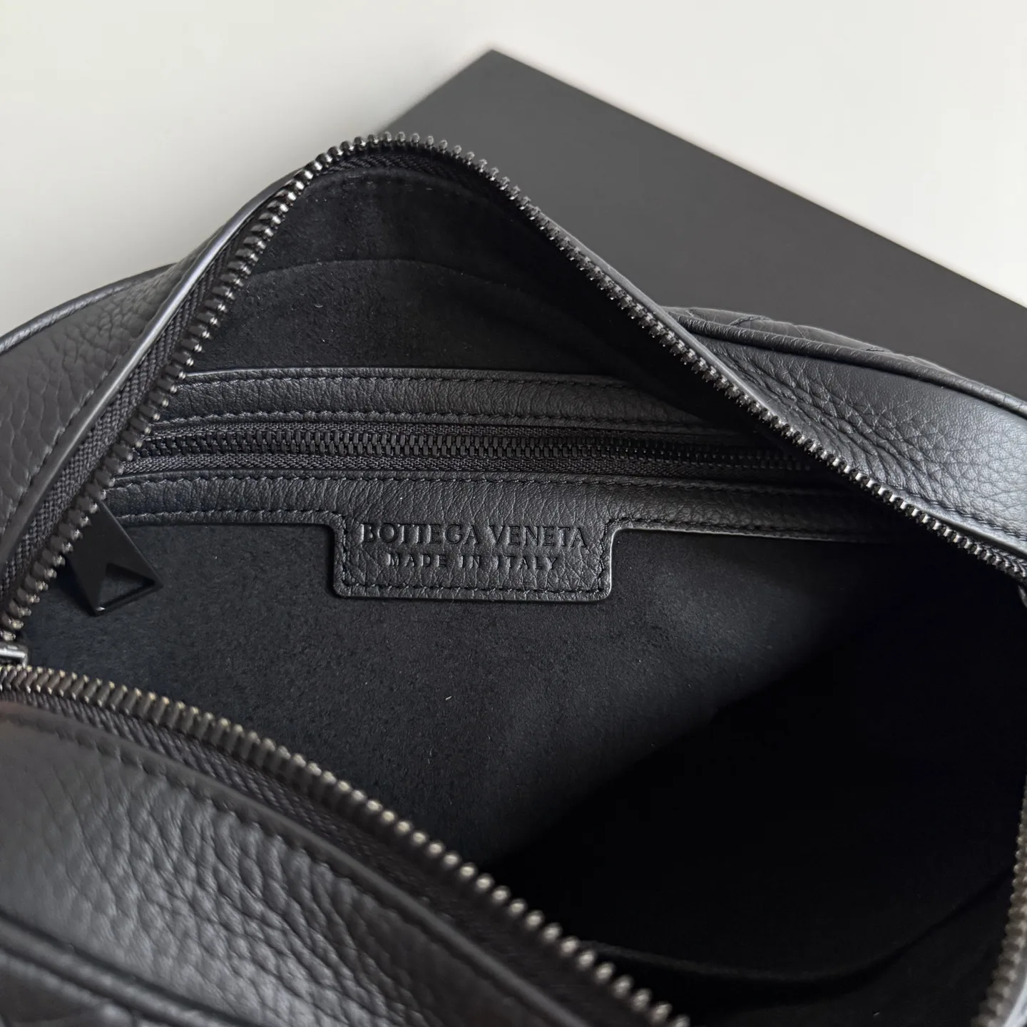 Bottega Veneta Black Intrecciato Woven Leather Crossbody Bag product photo from LabelPicks
