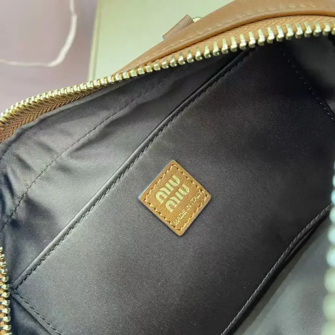 Miu Miu Brown Calfskin Top Handle Bag product photo from LabelPicks
