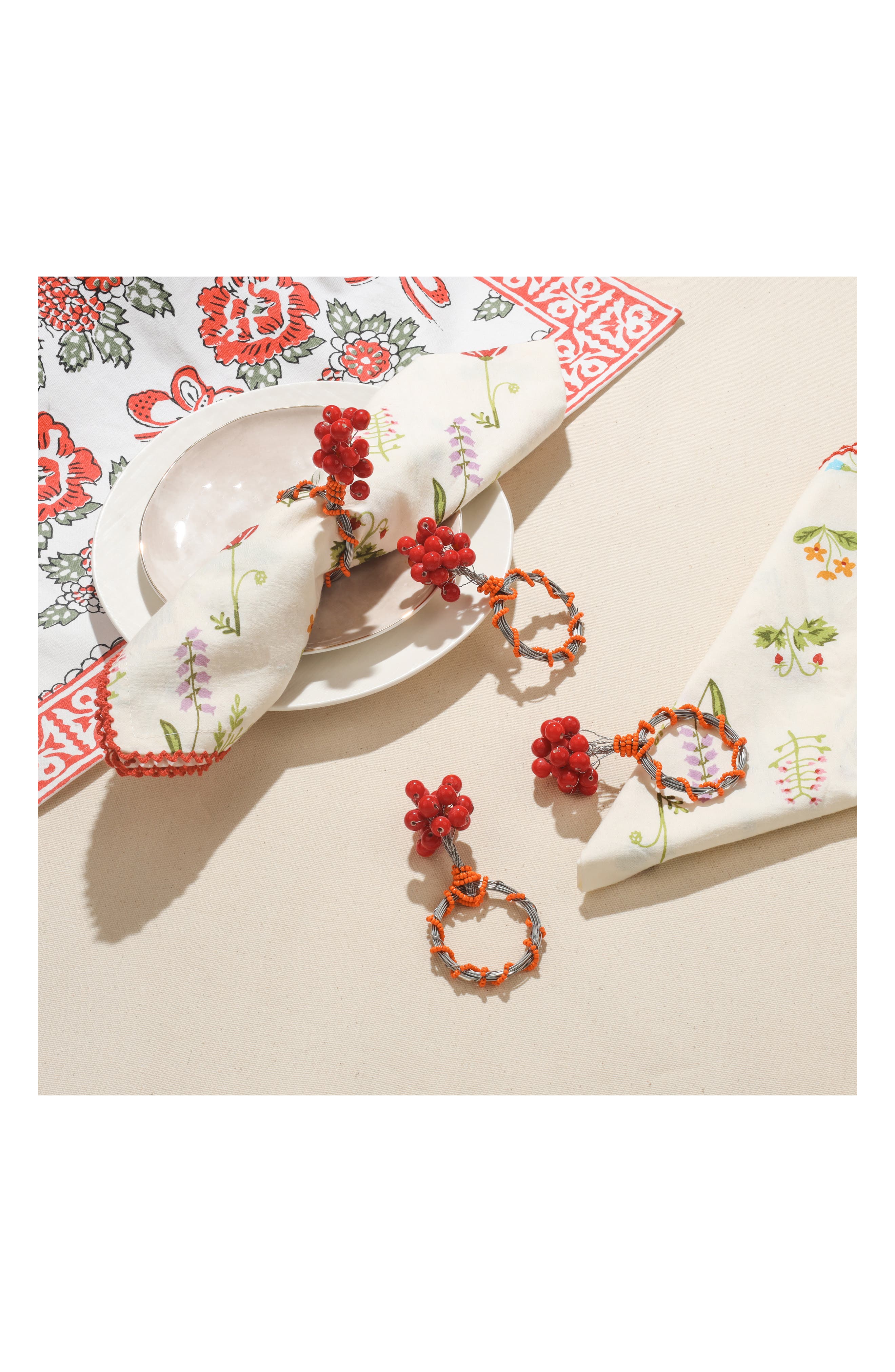 Tiramisu Autumn Ember 4-Pack Napkin Rings