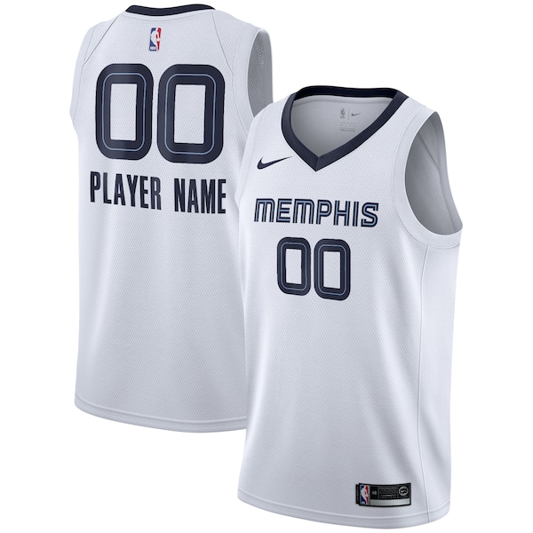 Memphis Grizzlies Nike 2020/21 Swingman Custom Jersey - Association Edition - White