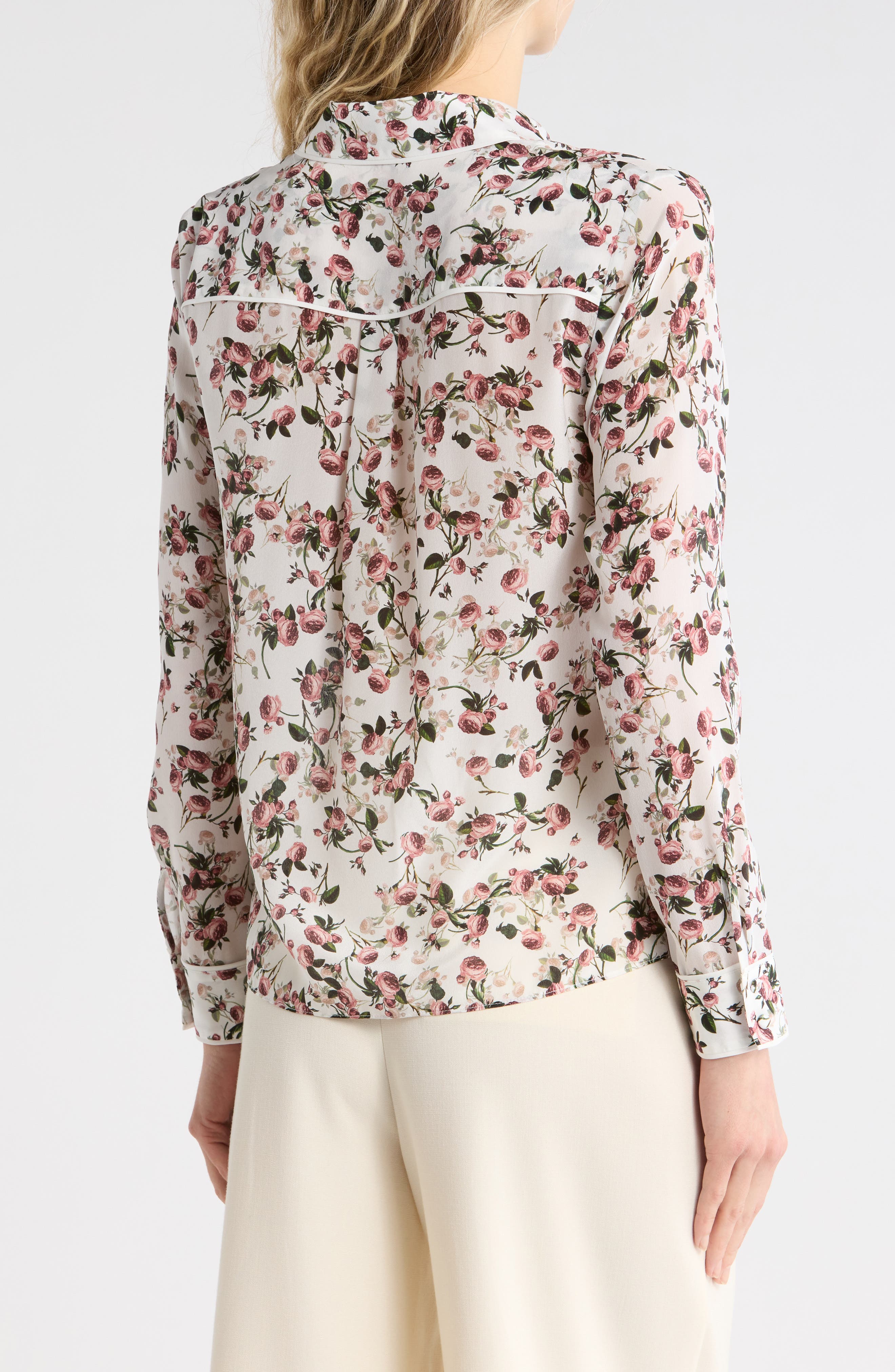 Alice + Olivia Willa Floral Placket Button-Up Shirt