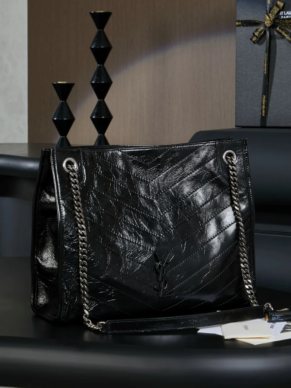 Bottega Veneta Black Calfskin Tote Bag product photo from LabelPicks
