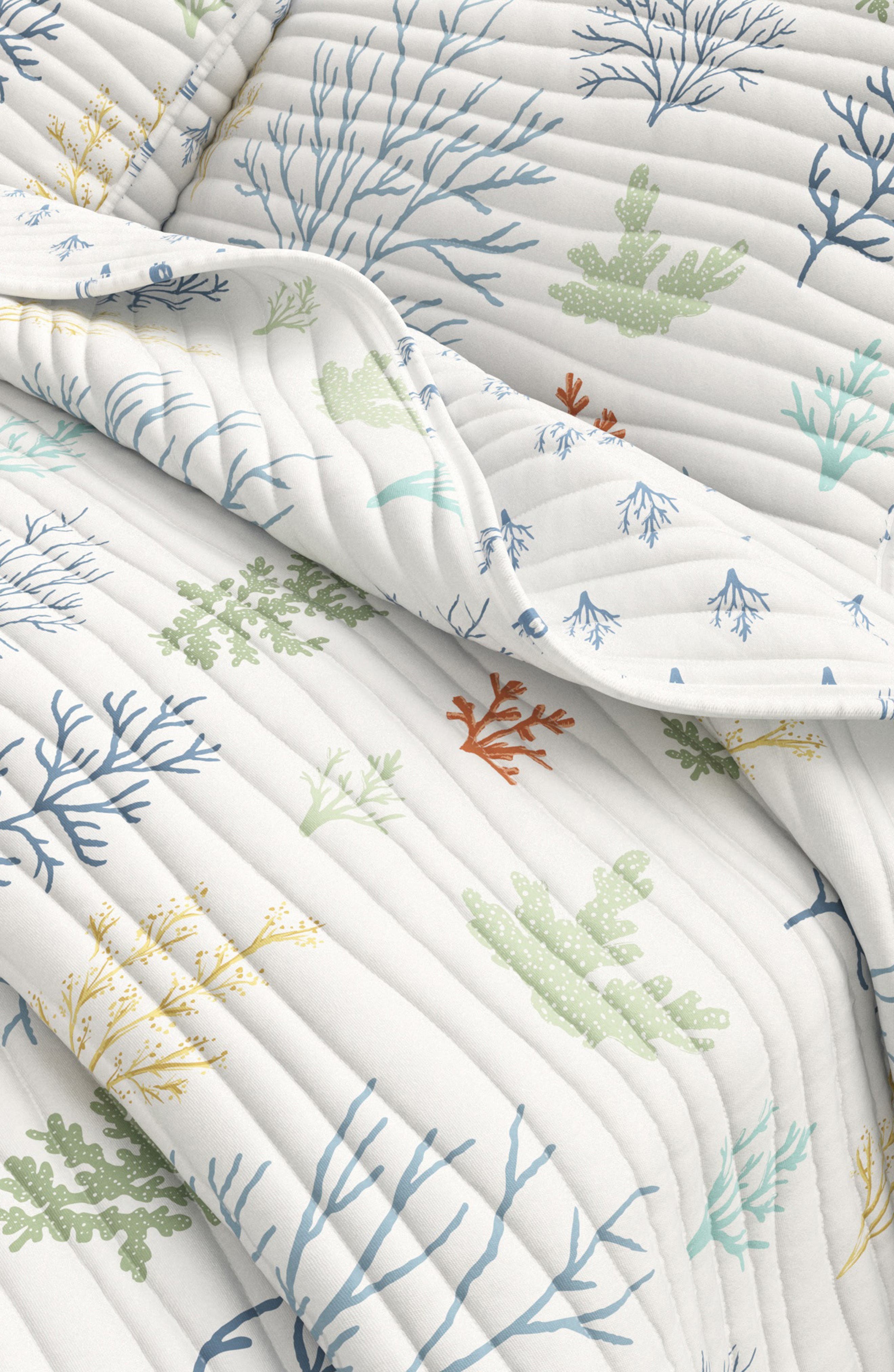 Woven & Weft Colorful Coastal Coral Quilt Set