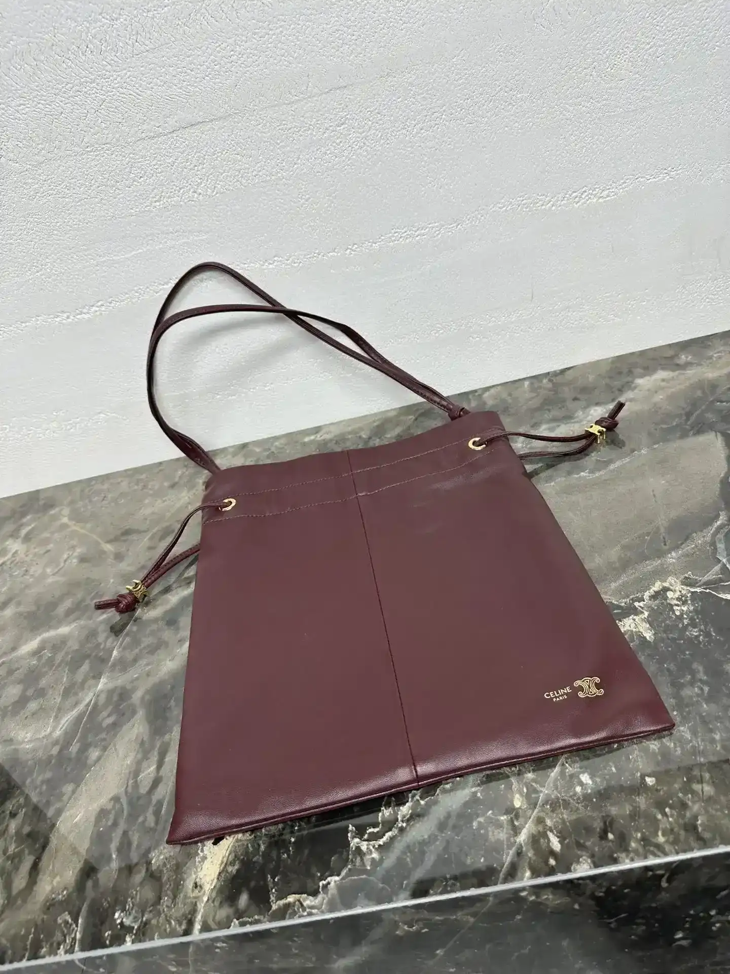 Celine Lambskin Crystal Pouch Bucket Bag product photo from LabelPicks