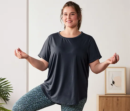 Longshirt, grau-blau