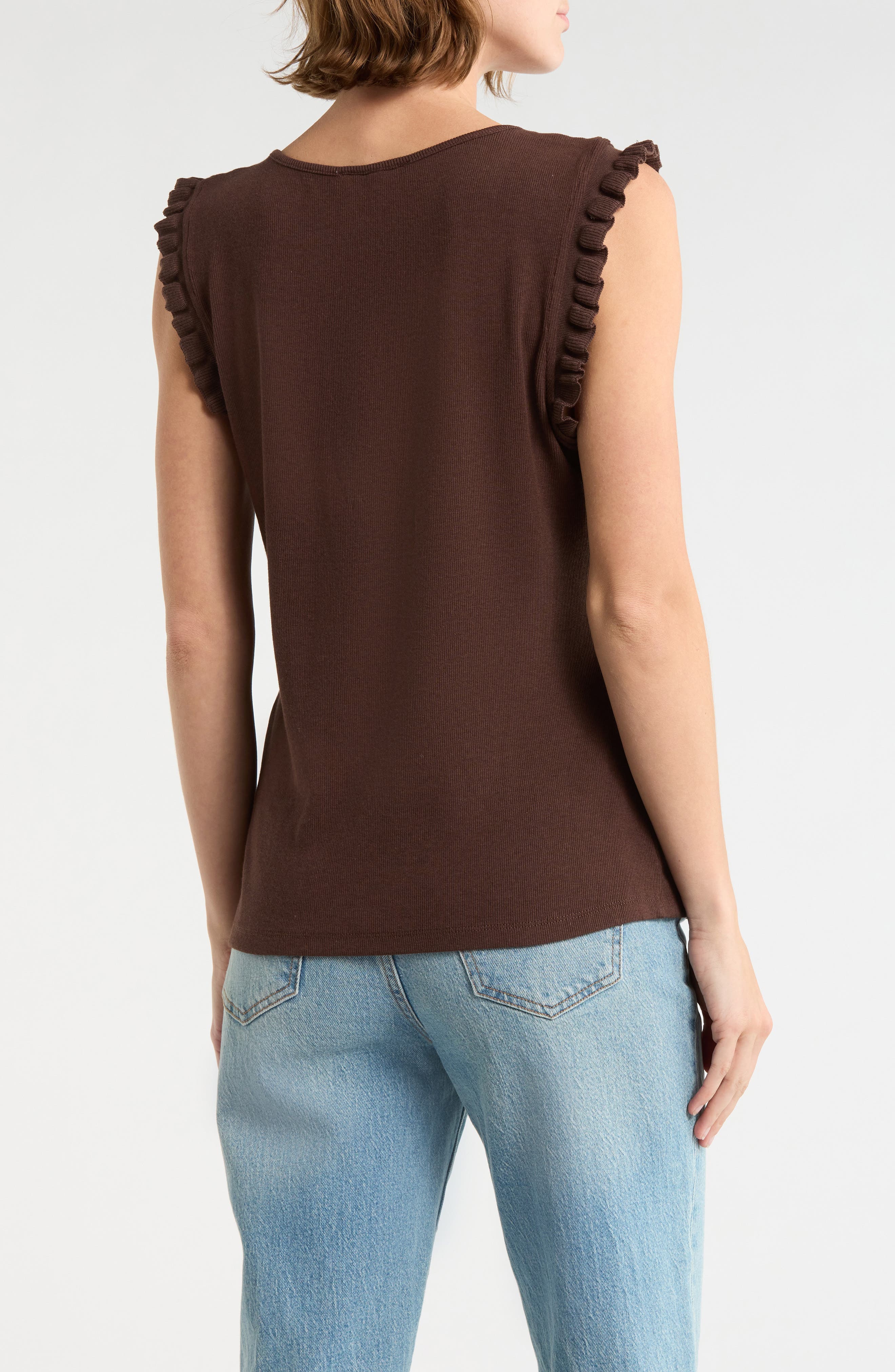 DR2 by Daniel Rainn Scoop Neck Rib Knit Henley