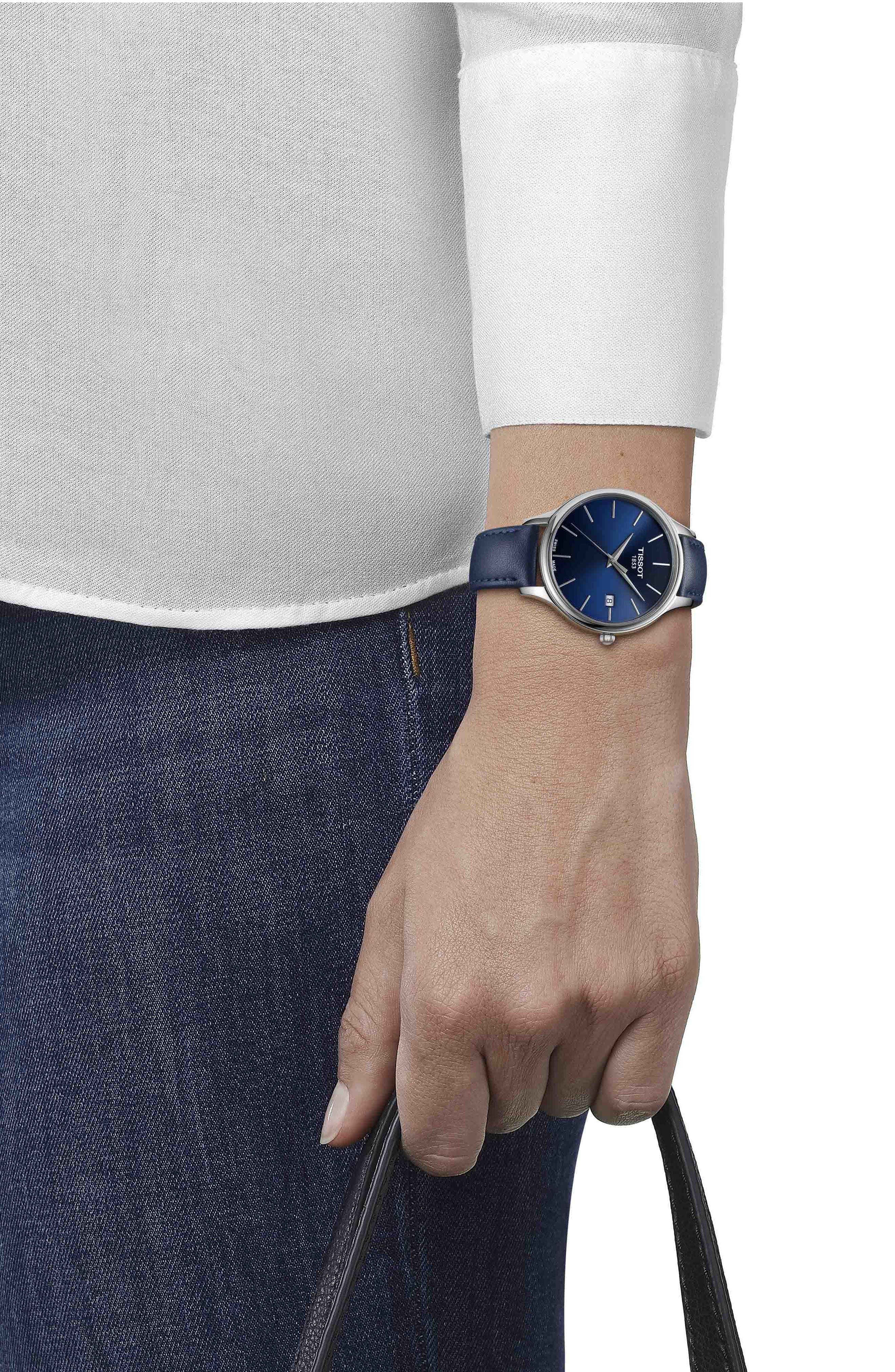 Tissot Bella Ora Piccola Leather Strap Watch, 38mm