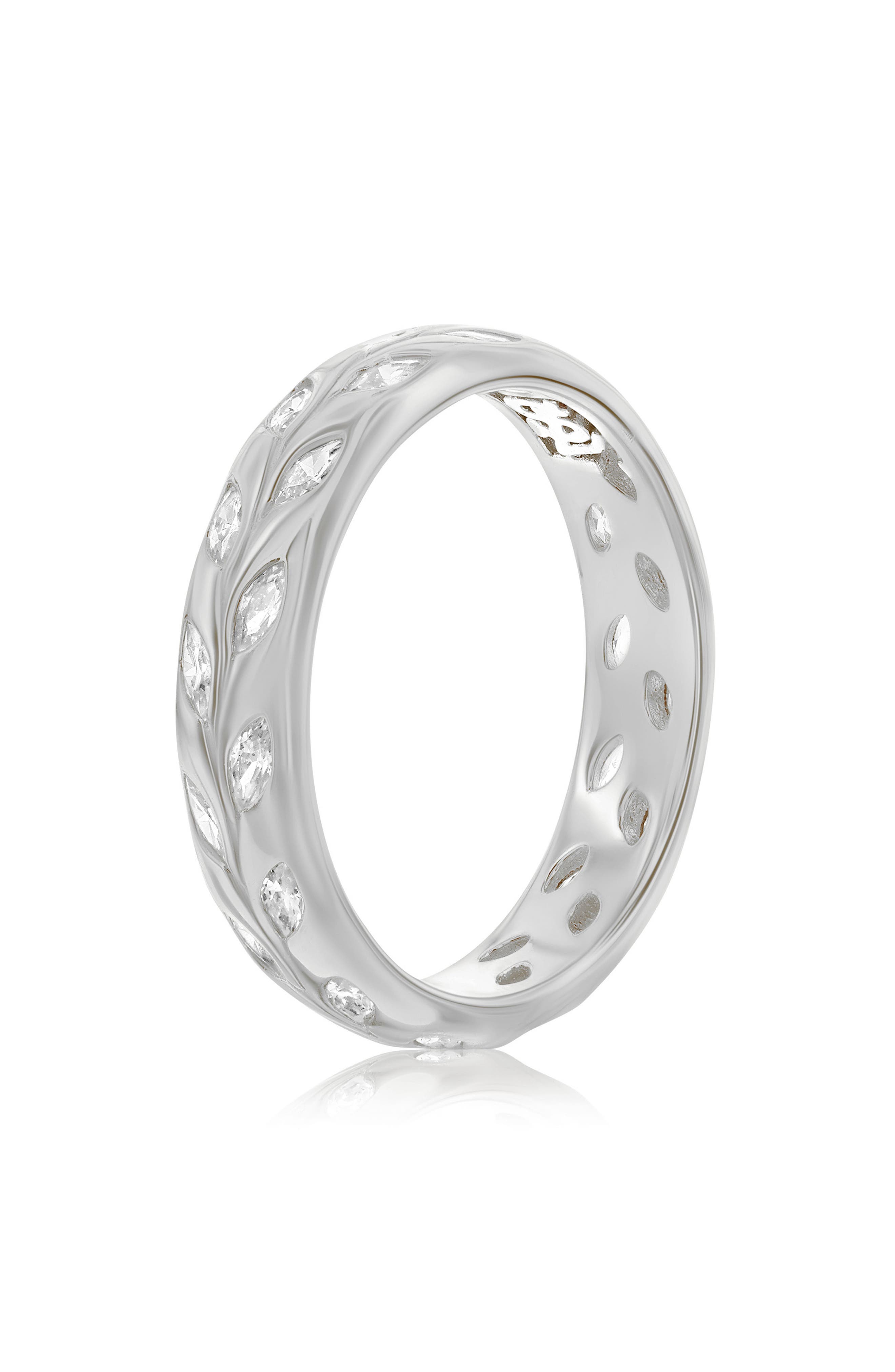 SUZY LEVIAN Cubic Zirconia Leaf Band Ring