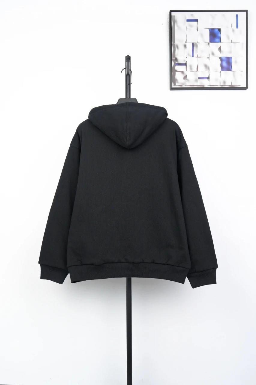 Supreme Black Red Applique Letter Zip Hoodie Jacket product photo from LabelPicks