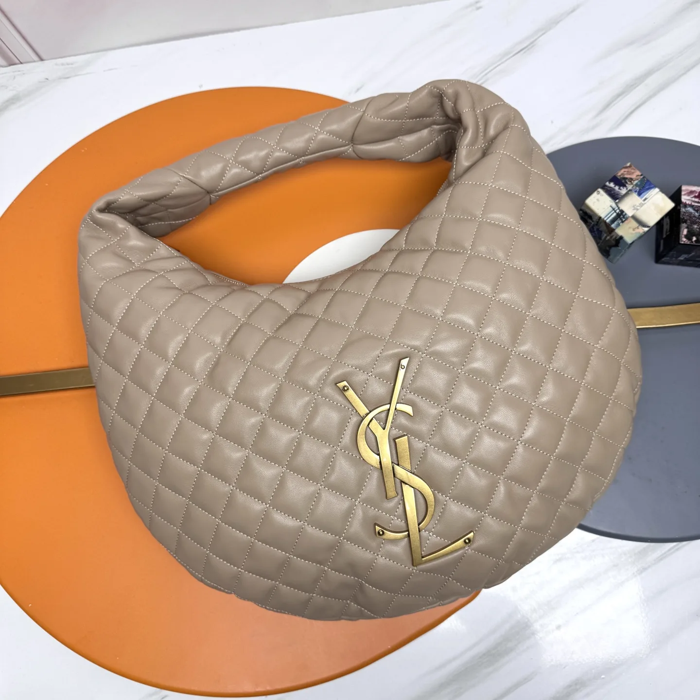 Saint Laurent Icare Beige Lambskin Hobo Bag product photo from LabelPicks