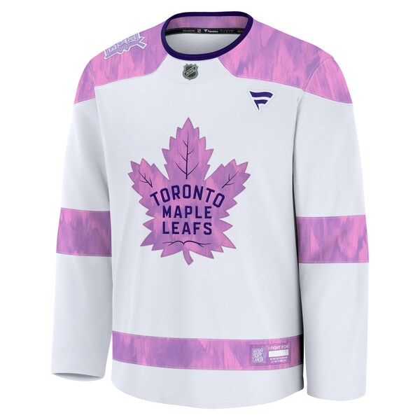 Toronto Maple Leafs  Hockey Fights Cancer Practice Jersey - White