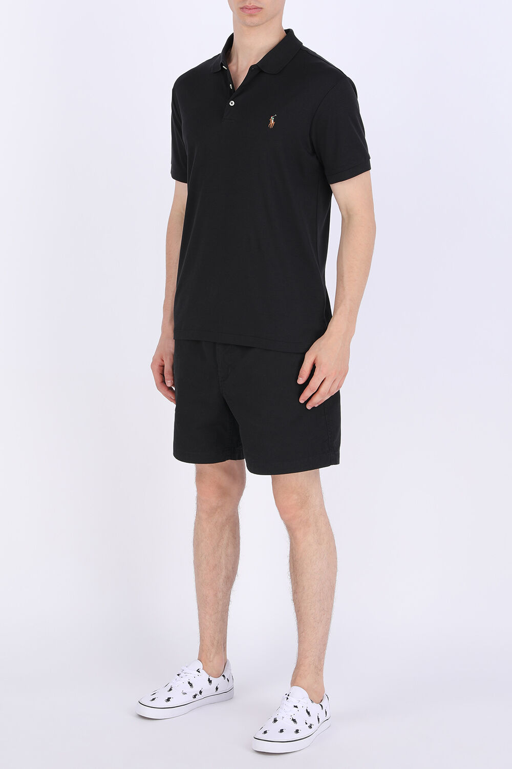 POLO RALPH LAUREN חולצת פולו סלים עם לוגו רקום