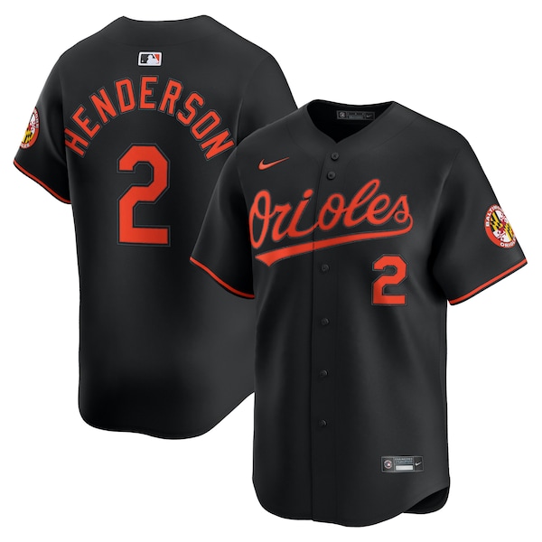 Gunnar Henderson Baltimore Orioles Nike Alternate Limited Player Jersey - Black/White