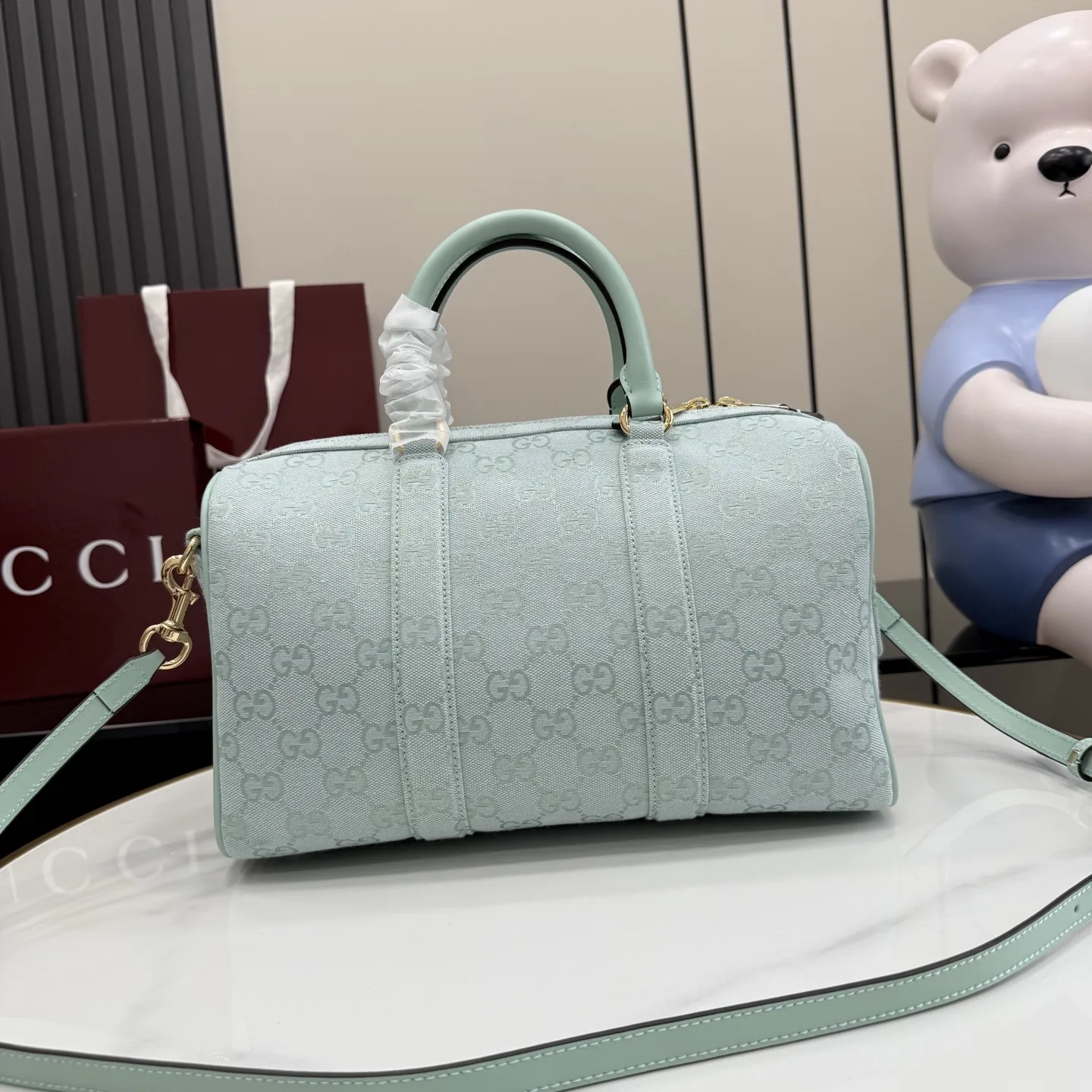 Gucci Blue Ophidia GG Supreme Canvas Top Handle Bag product photo from LabelPicks