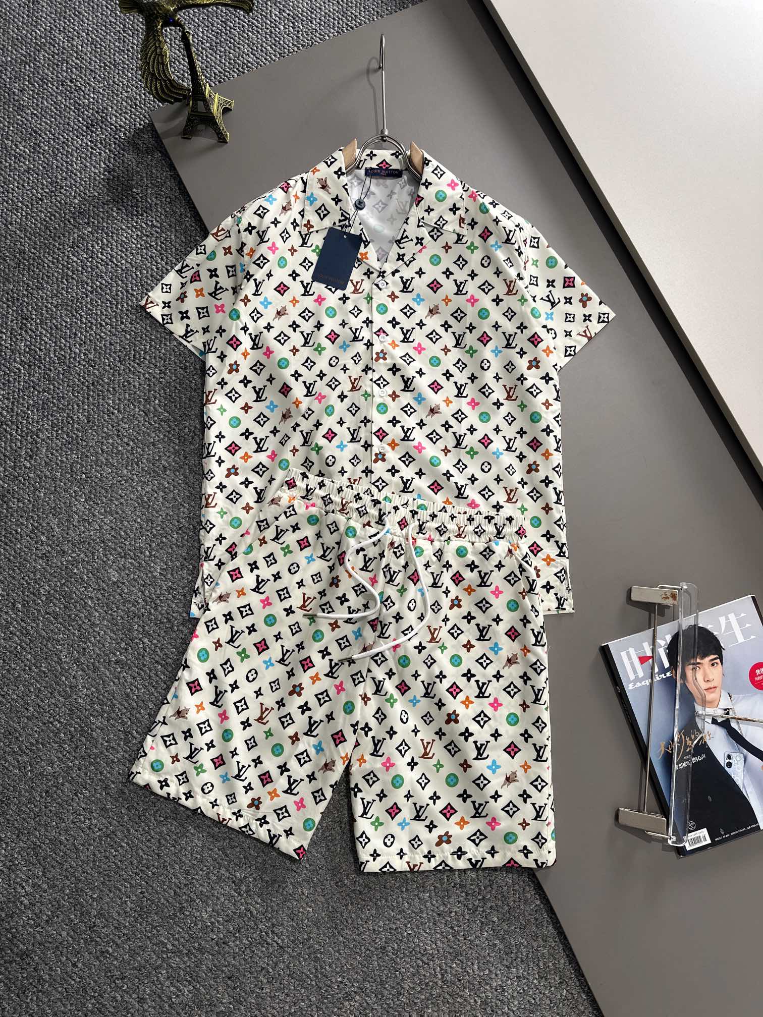 1022 casual looose shorts set