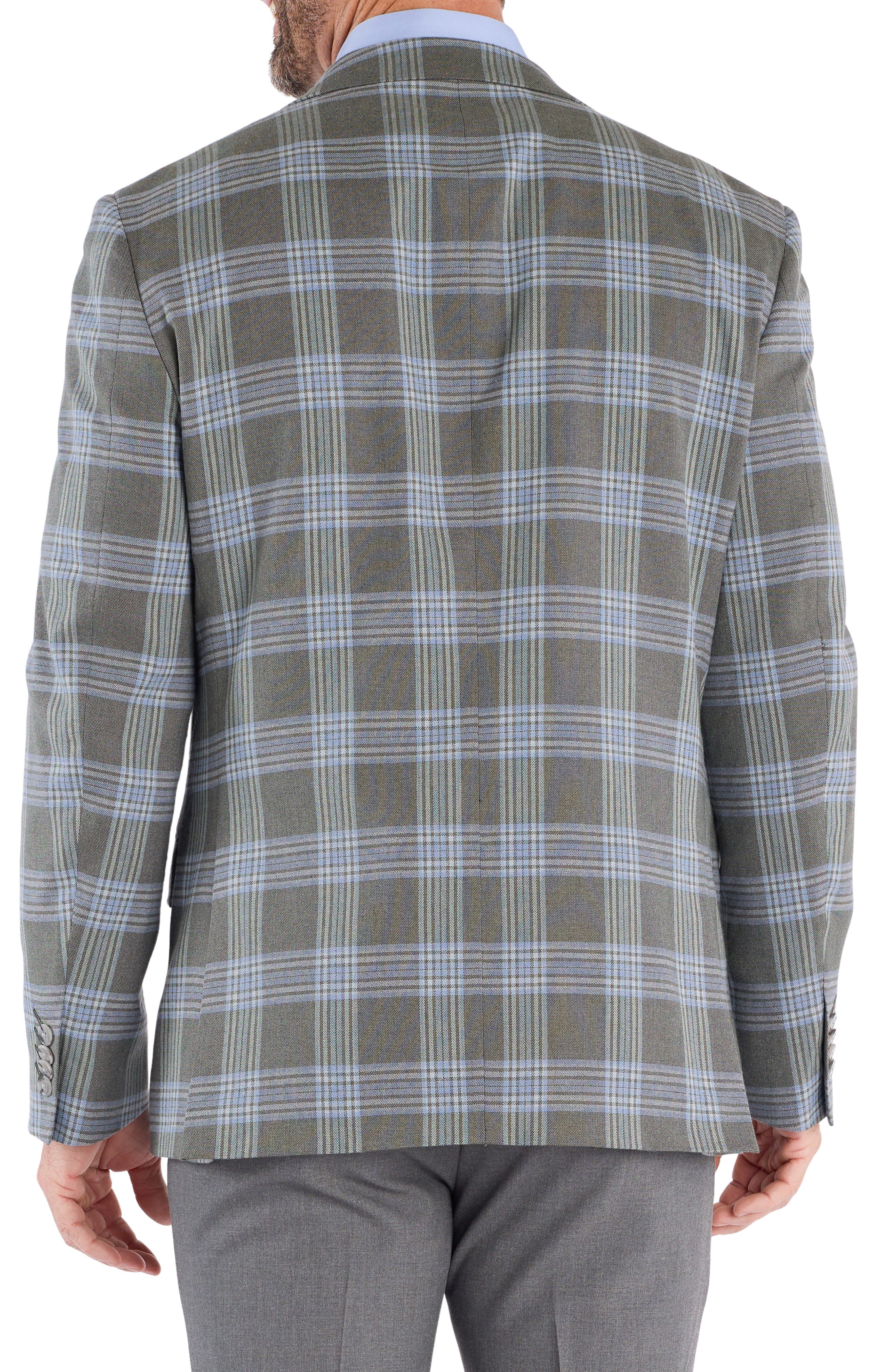 SAVILE ROW CO Olive & Blue Plaid Sport Coat