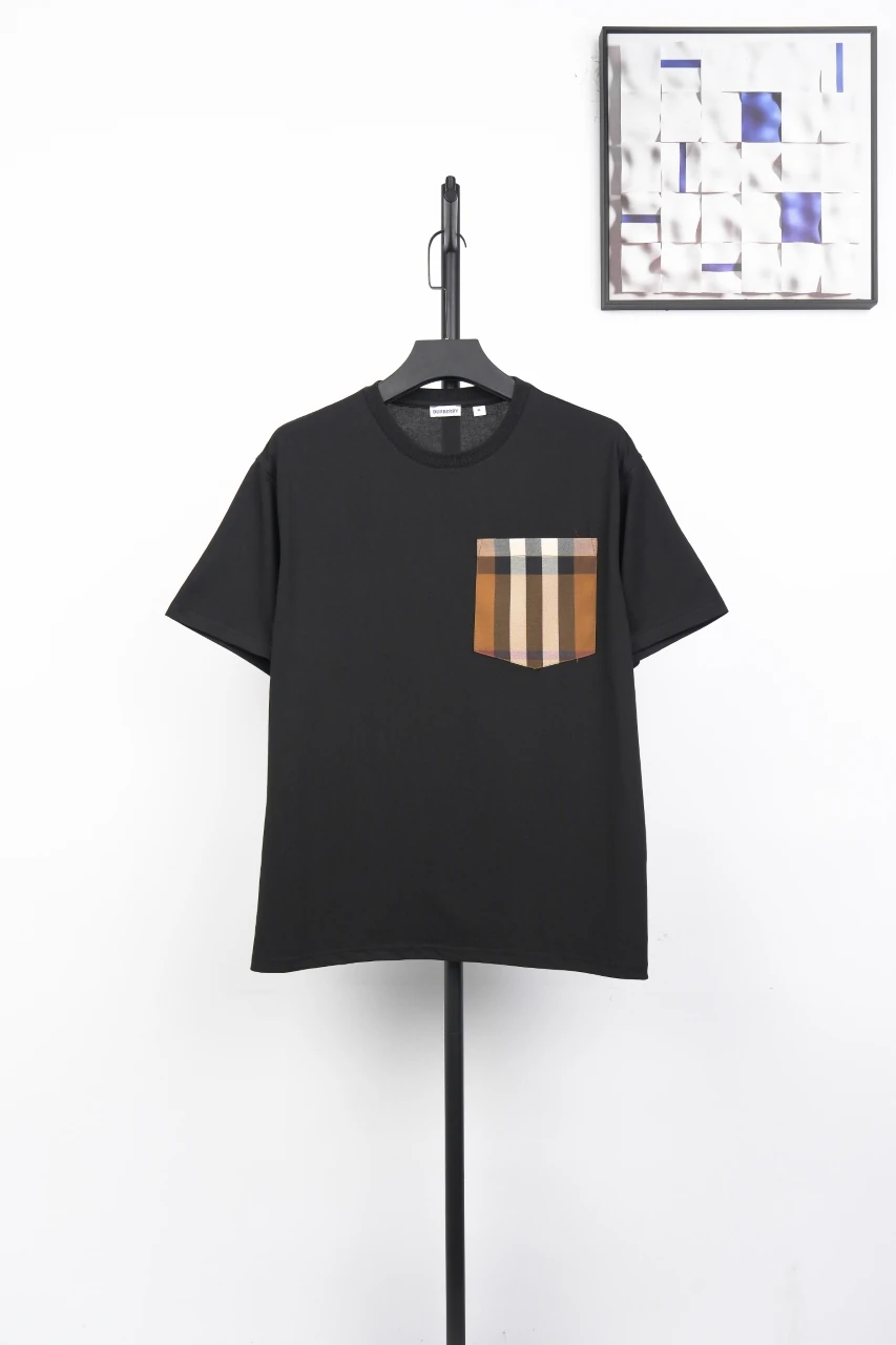 Burberry Black Large Check Pocket Crewneck T-Shirt product photo from LabelPicks