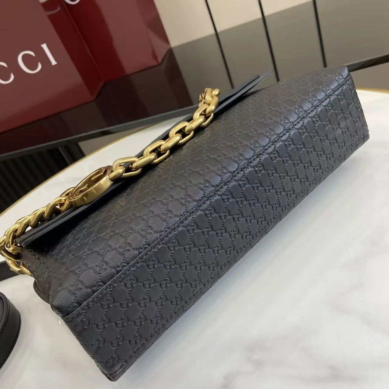 Gucci Black GG Supreme Canvas Shoulder Bag product photo from LabelPicks