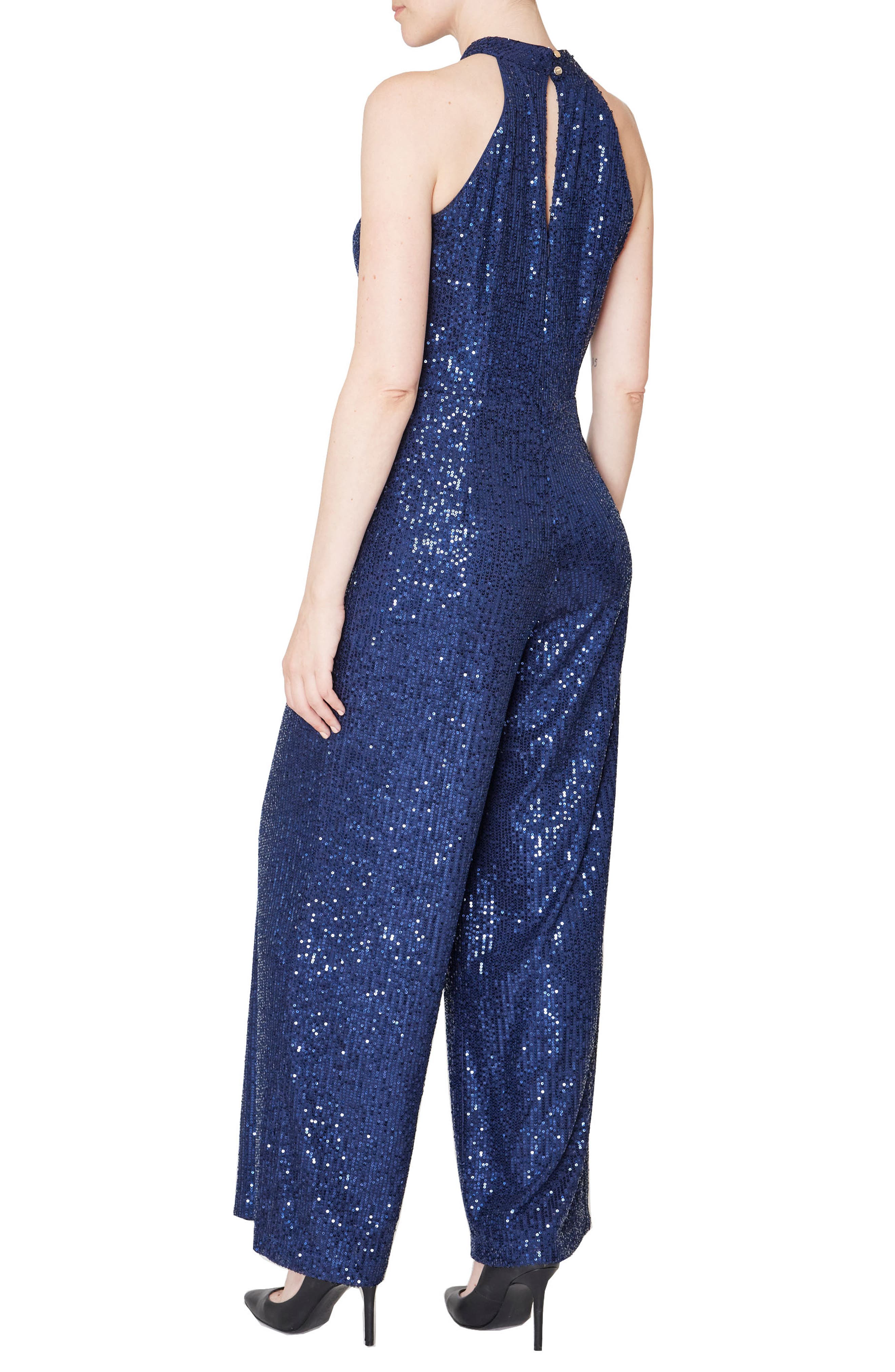 Julia Jordan Sleeveless Sequin Jumpsuit