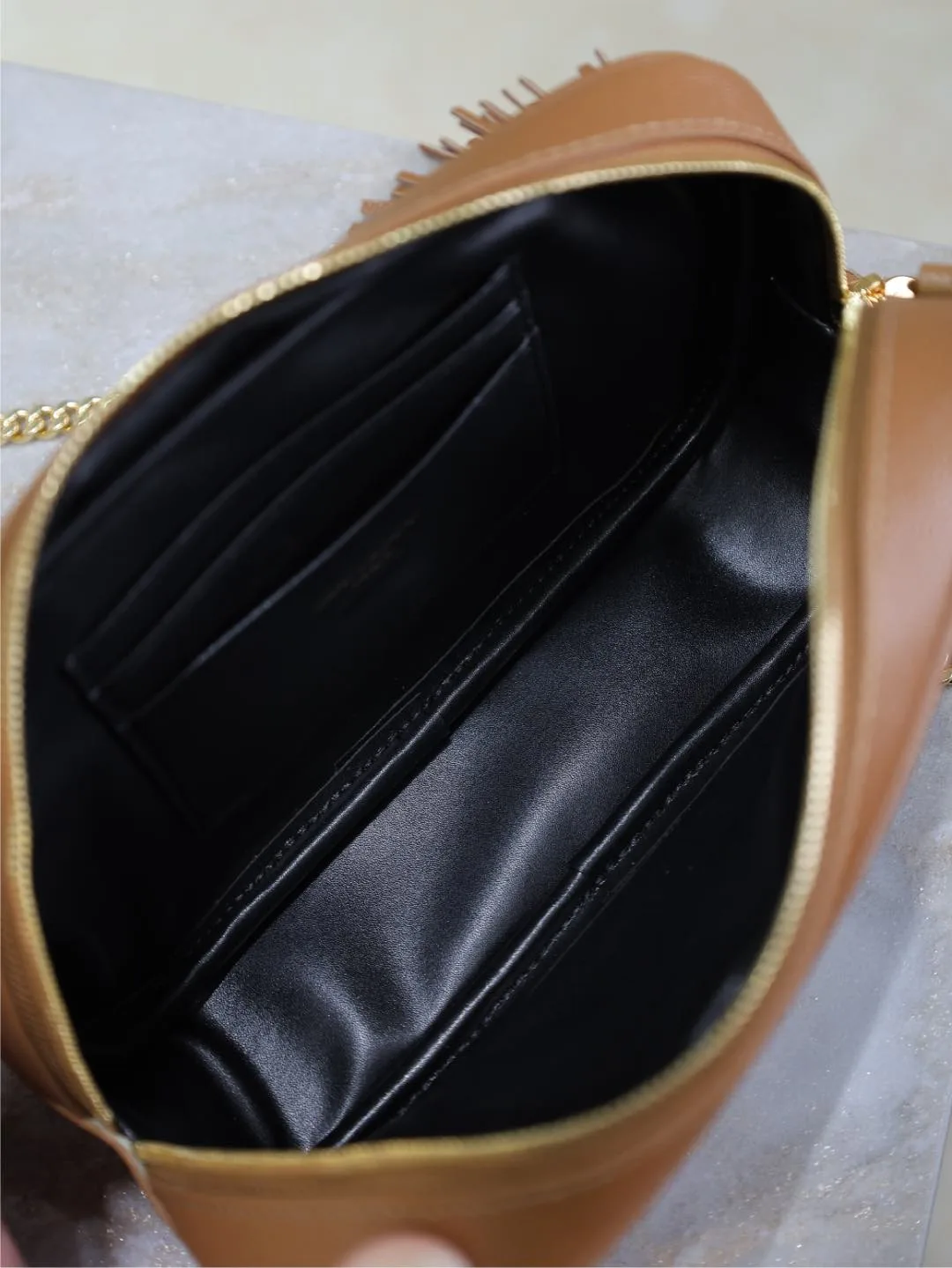 Saint Laurent Brown Calfskin Shoulder Bag product photo from LabelPicks