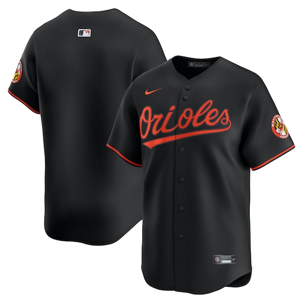 Baltimore Orioles Nike Limited Alternate Blank Replica Jersey - Black/White