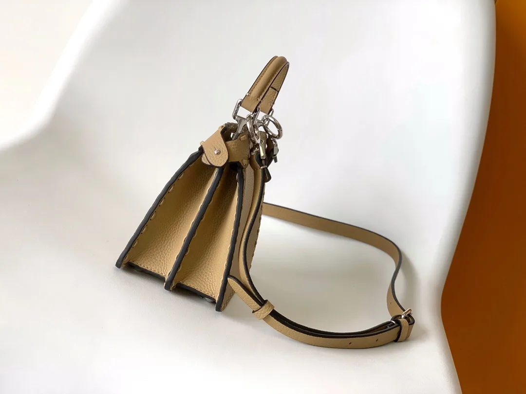 Fendi Peekaboo Beige Calfskin Top Handle Bag product photo from LabelPicks