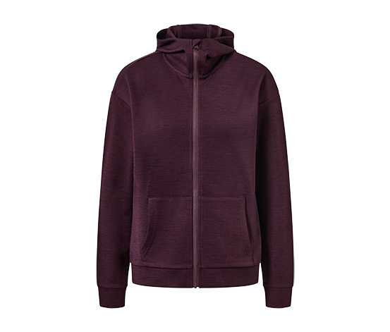 Kapuzenjacke mit RWS-Wolle, mauve