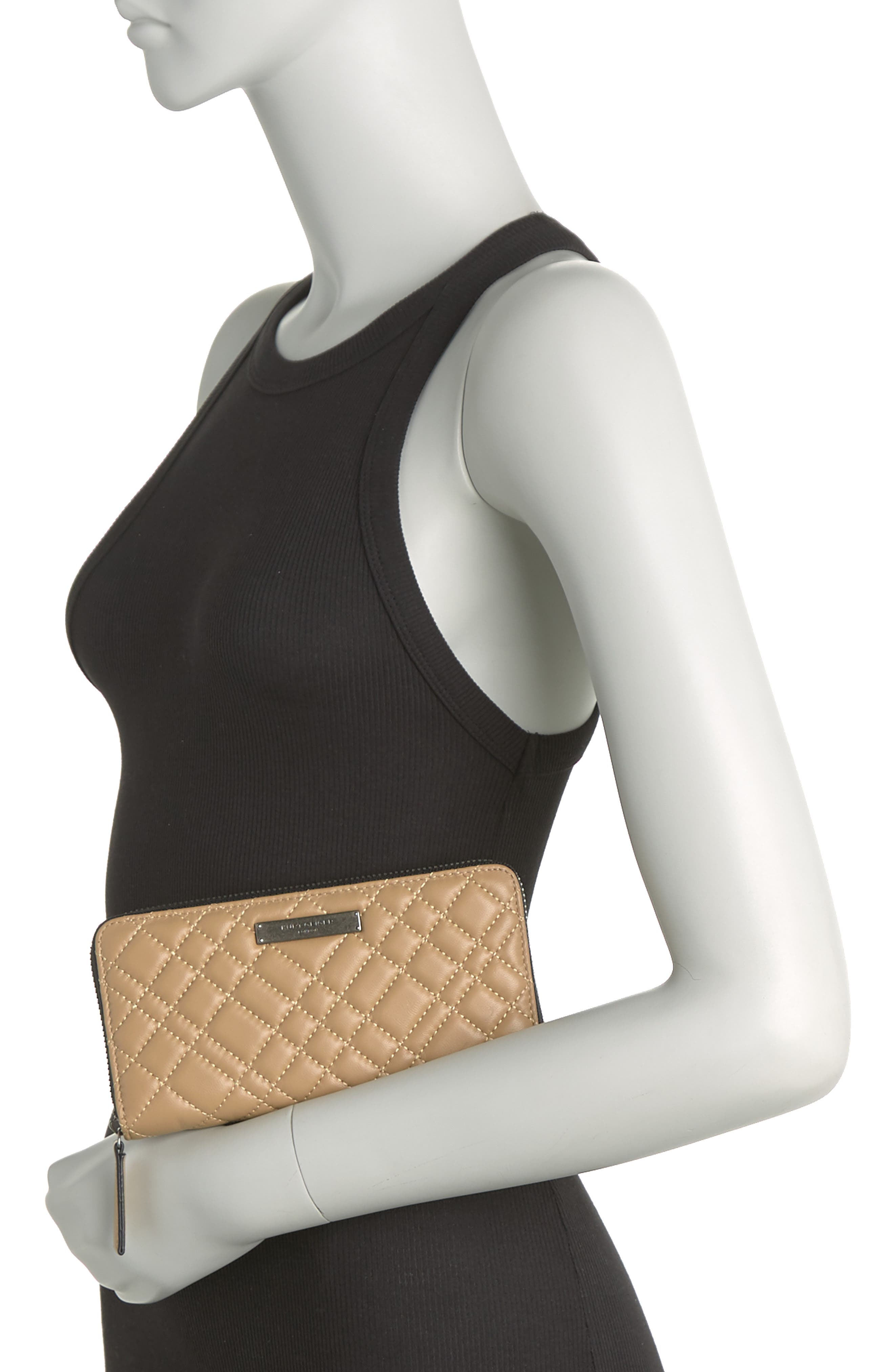 Kurt Geiger London Quilted Leather Zip Around Wallet