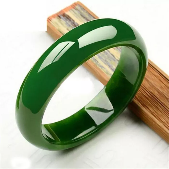 Xinjiang and Tian Biyu spinach green jade bracelet jade bracelet female models send parents