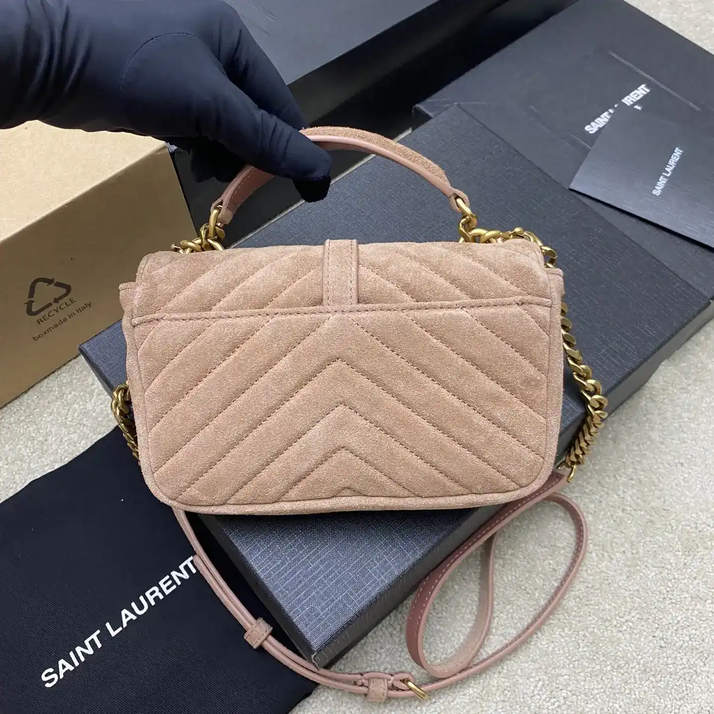 Saint Laurent Pink College Shoulder Bag product photo from LabelPicks