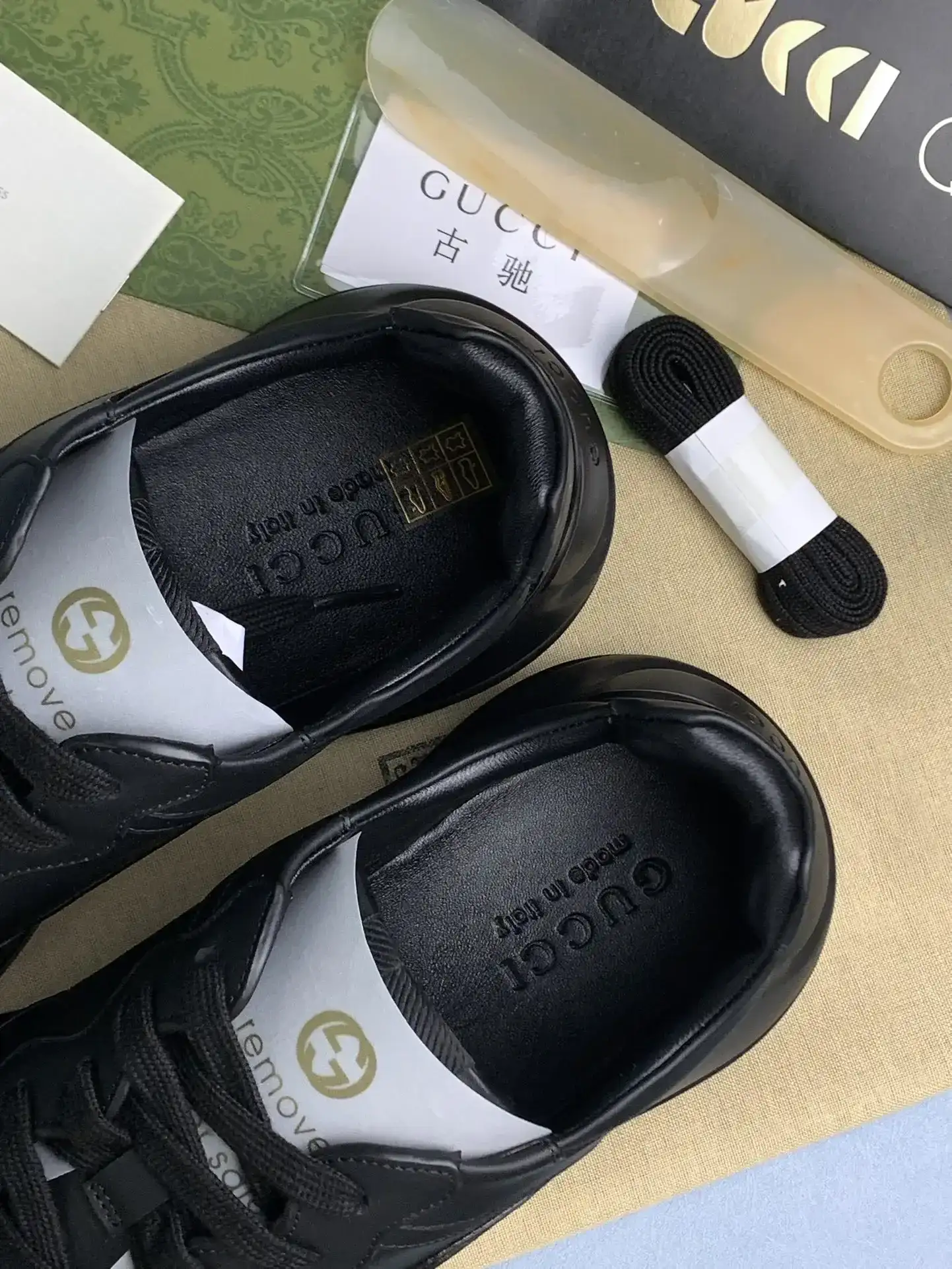 Gucci Rhyton leather sneaker product photo from LabelPicks