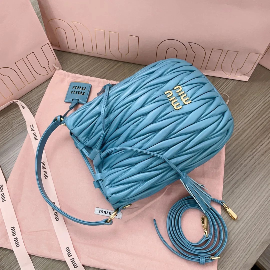 Miu Miu Lambskin Matelasse Bucket Bag product photo from LabelPicks