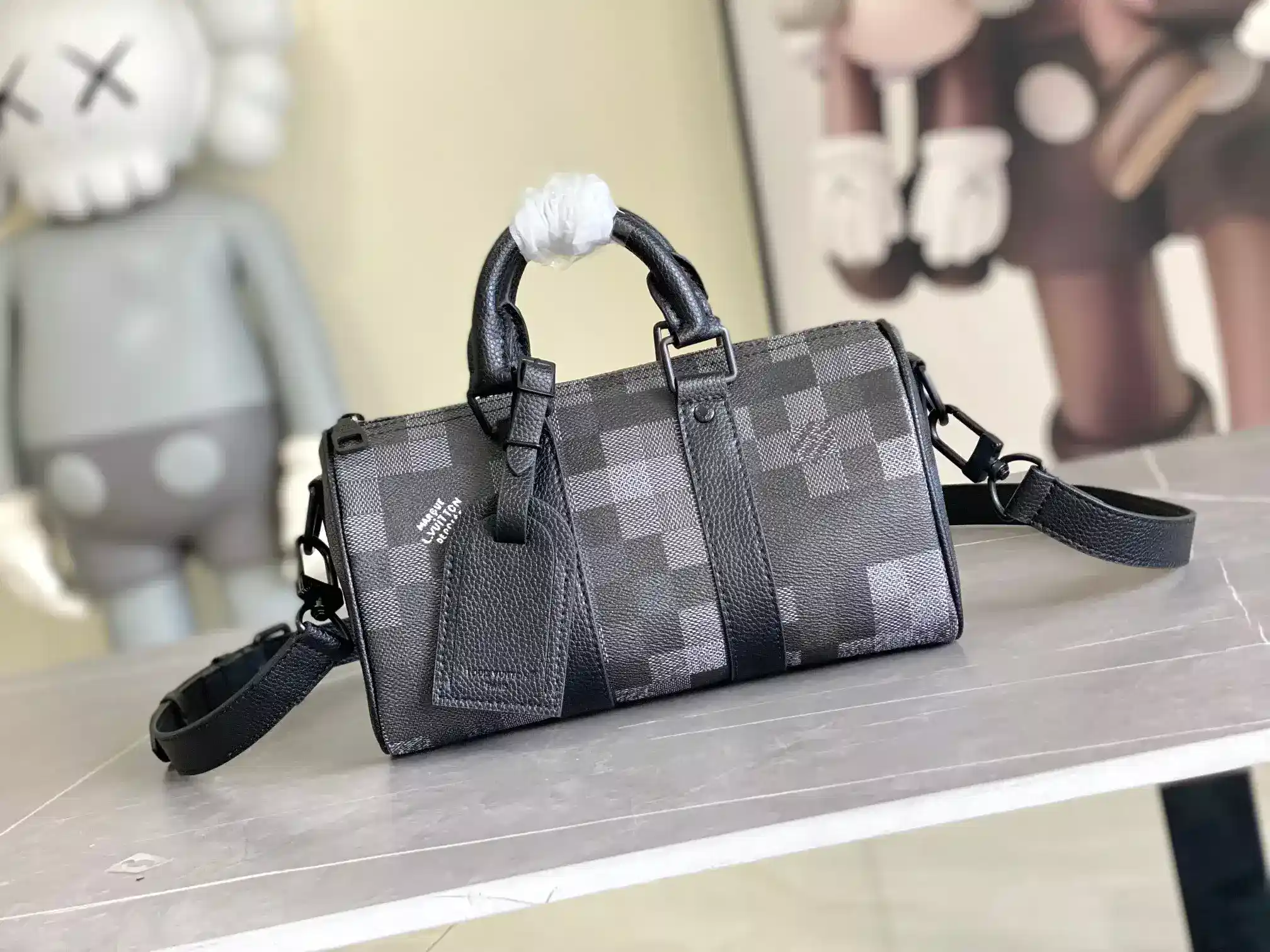 Louis Vuitton Keepall Black Canvas and Leather Tote Bag product photo from LabelPicks