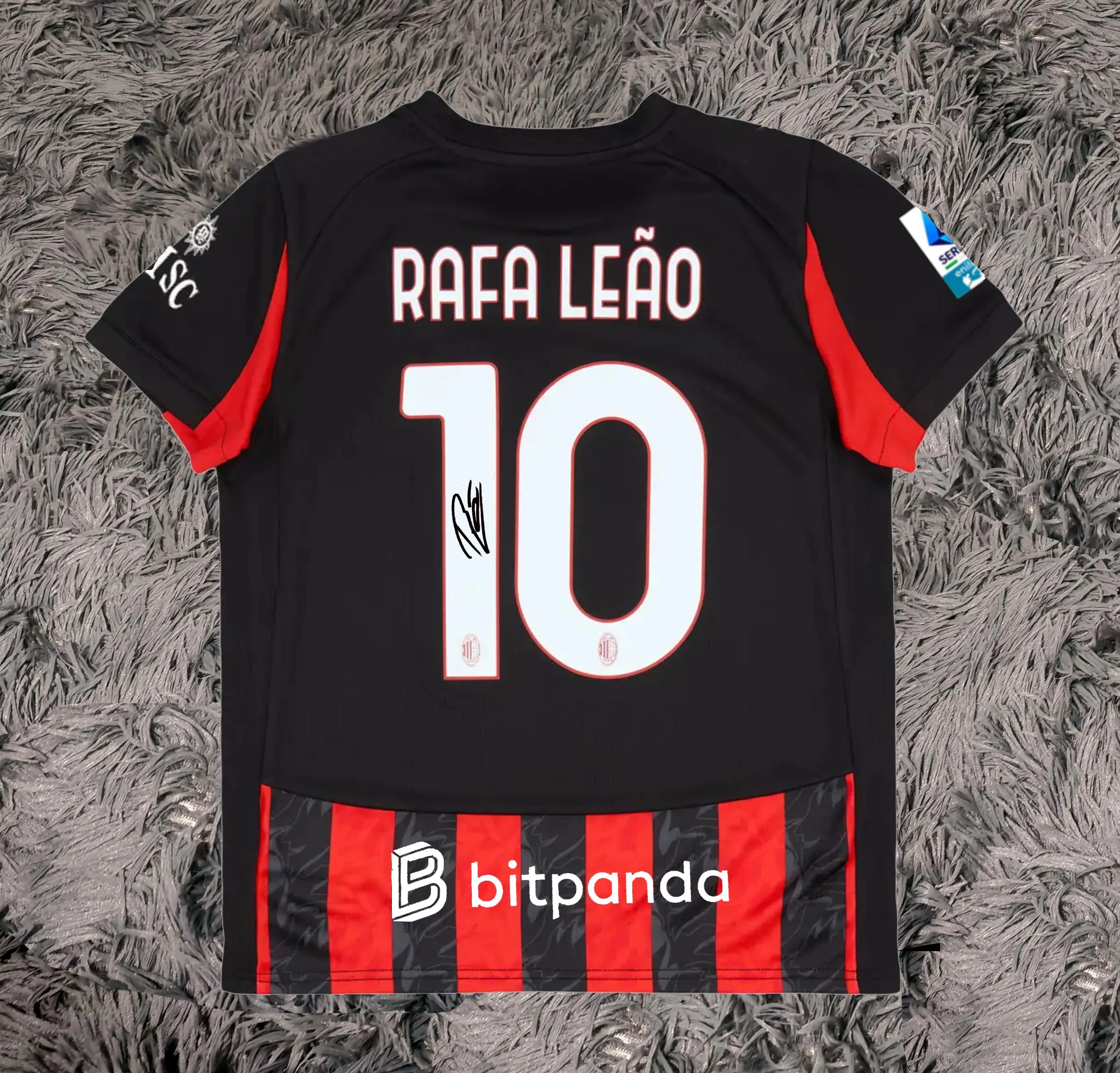 Rafael Leao SIGNED AC Milan 25/26 Home Jersey/Shirt - COA - 2025