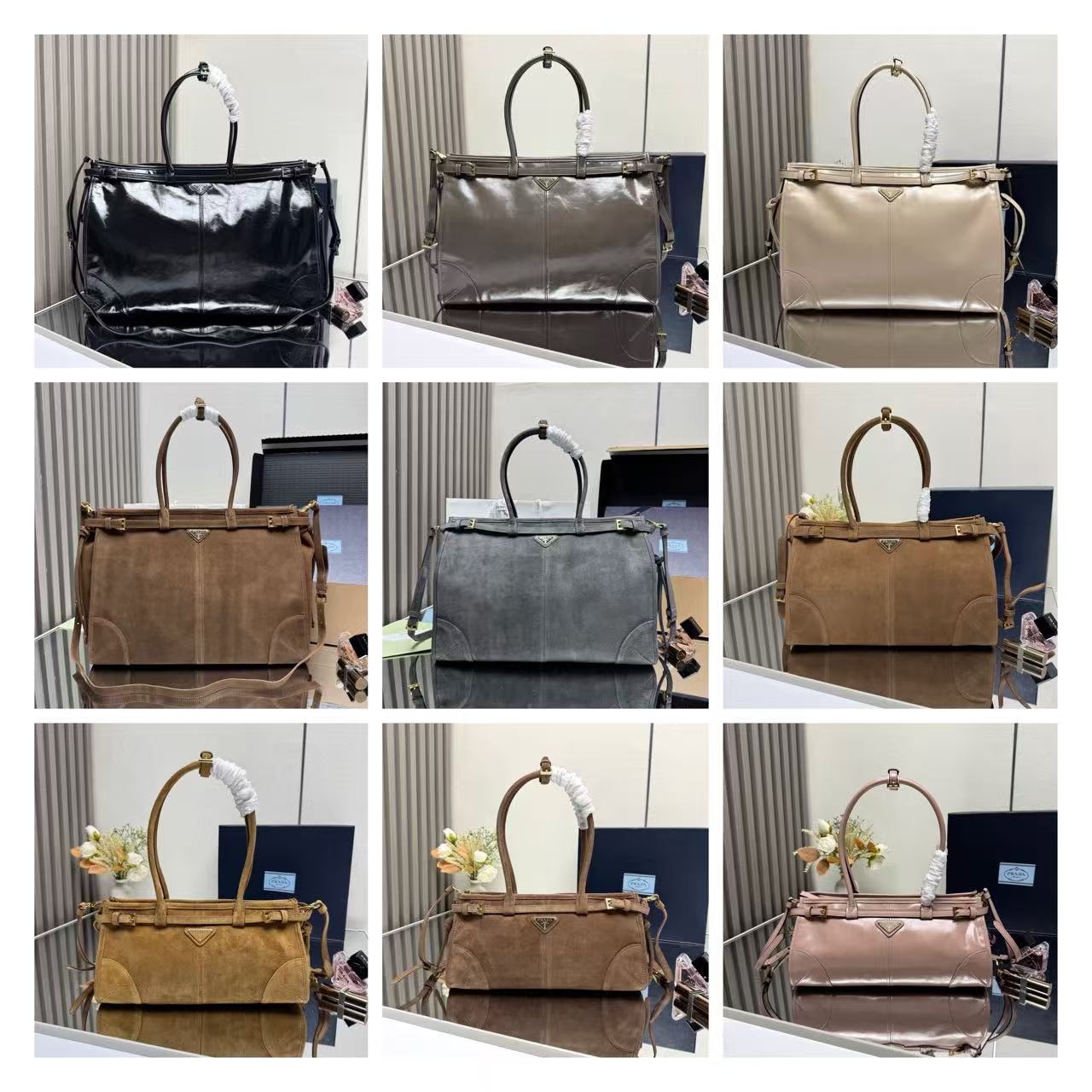 PRADA Bonnie/50CM/Oil-waxed leather/suede/38CM/32CM