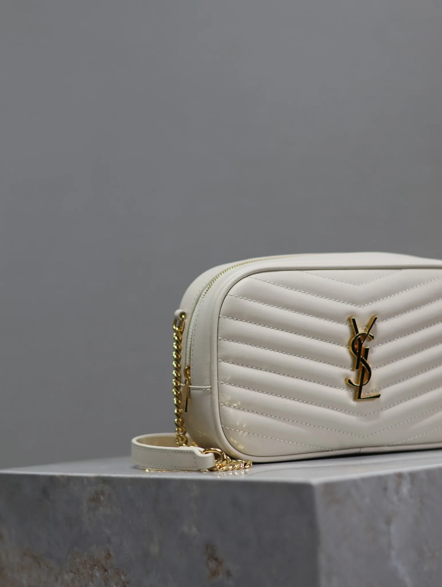 Saint Laurent White Calfskin Crossbody Bag product photo from LabelPicks