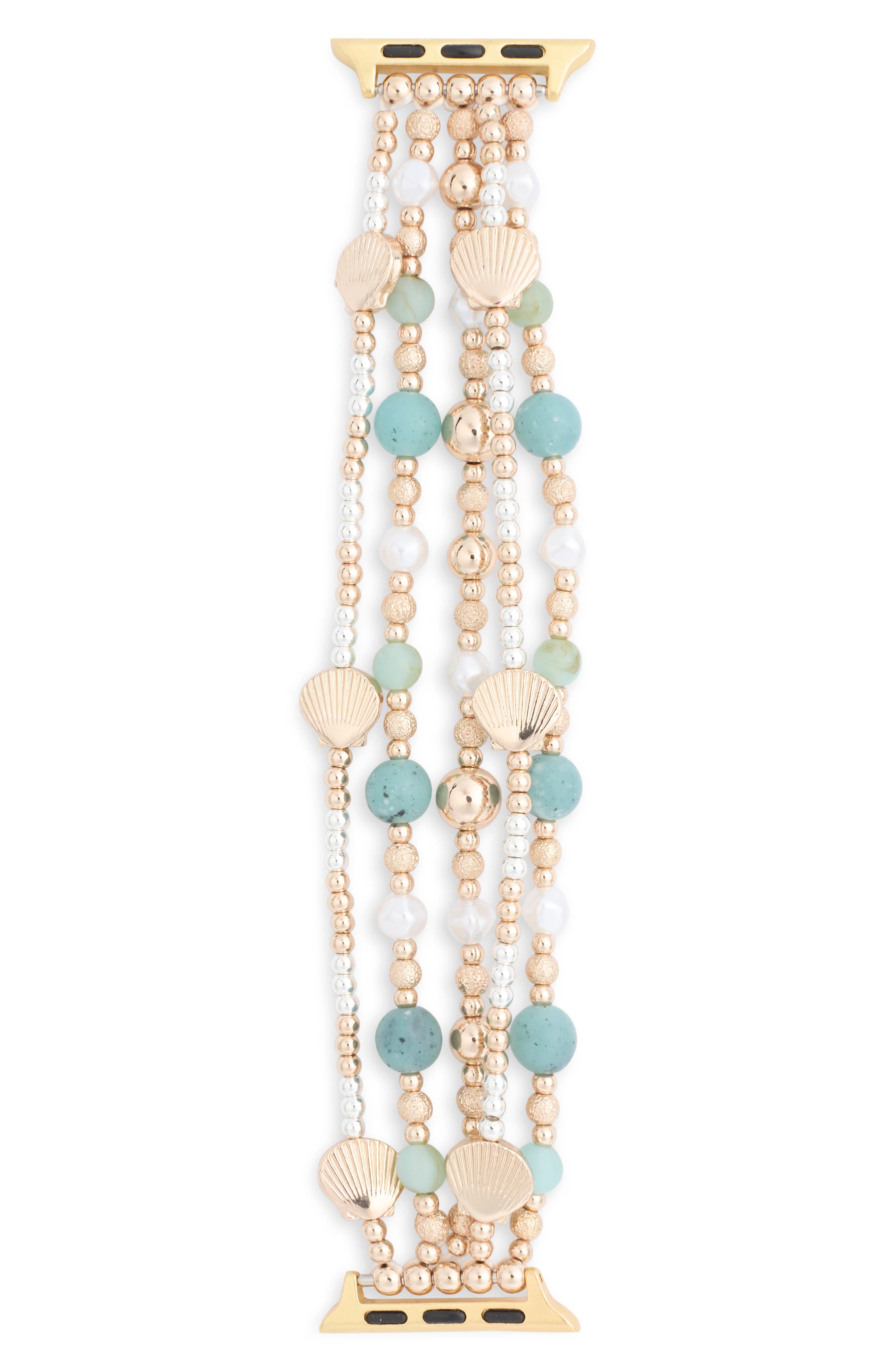 NORDSTROM RACK Shell Bead Smart Watch Strap