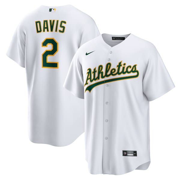 Khris Davis Athletics Nike Home Replica Player Name Jersey - White