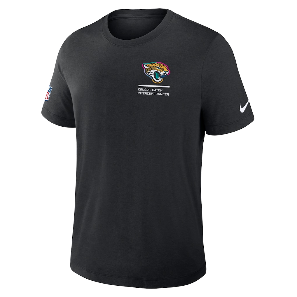 Jacksonville Jaguars Nike 2025 NFL Crucial Catch Tri-Blend Dri-FIT T-Shirt - Black