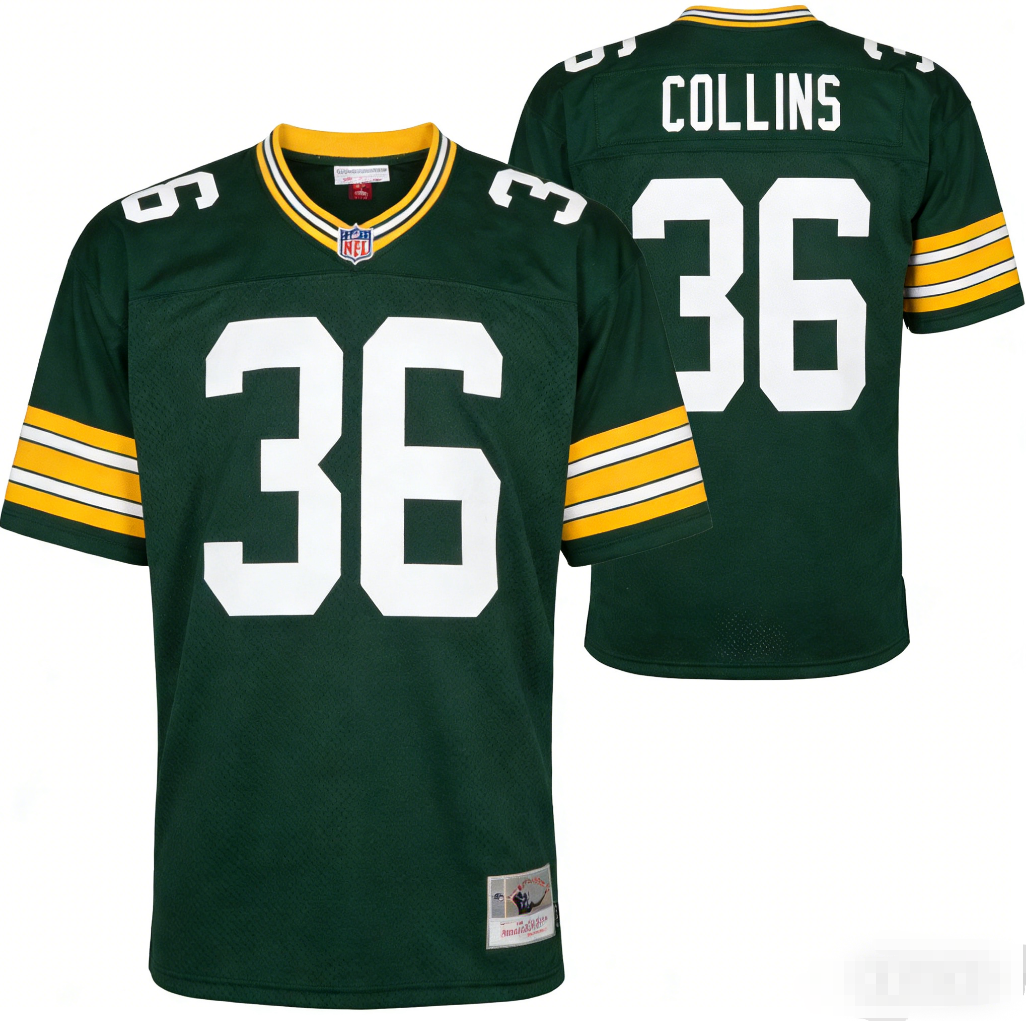Aaron Collins Green Bay Packers Authentic Throwback Retired Player Jersey - Green