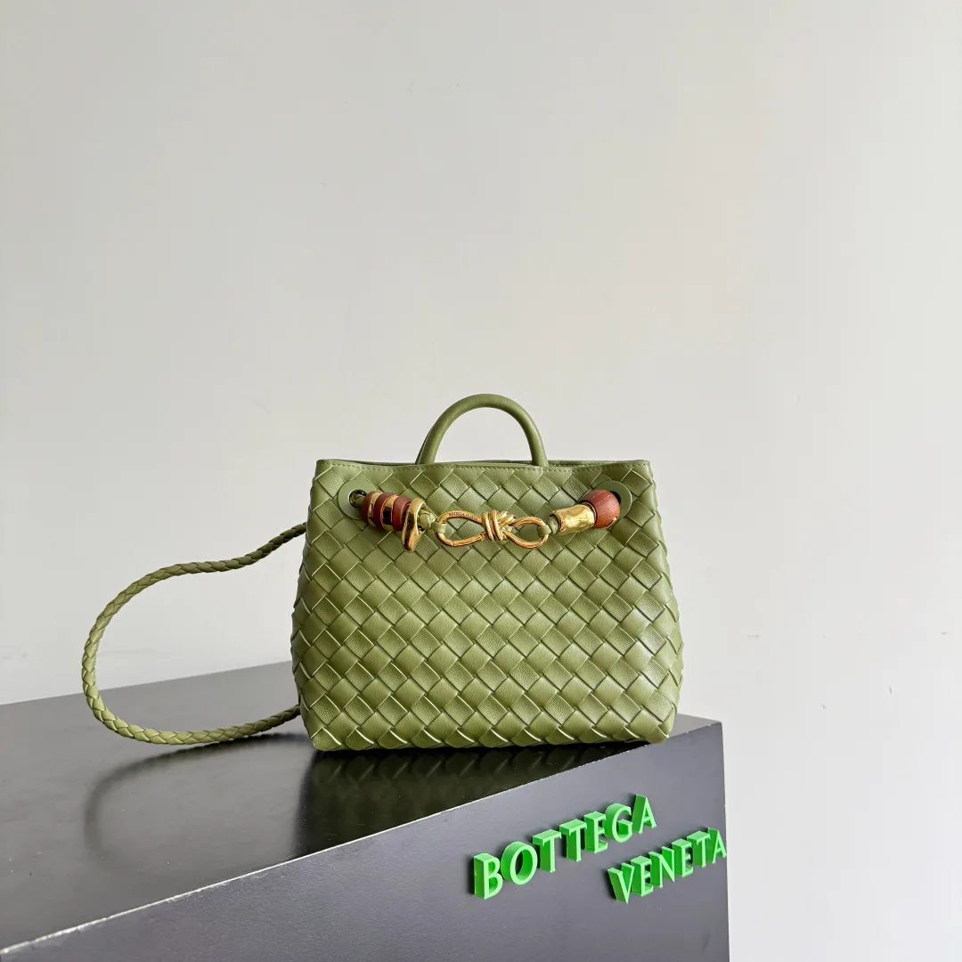 Bottega Veneta Intrecciato Woven Leather Andiamo Top Handle Bag product photo from LabelPicks