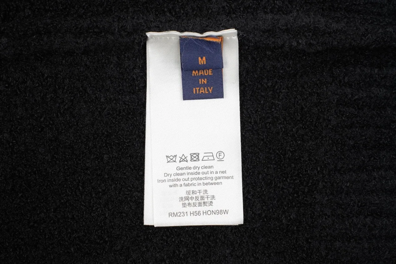 Louis Vuitton Black Intarsia Logo Wool Cardigan product photo from LabelPicks