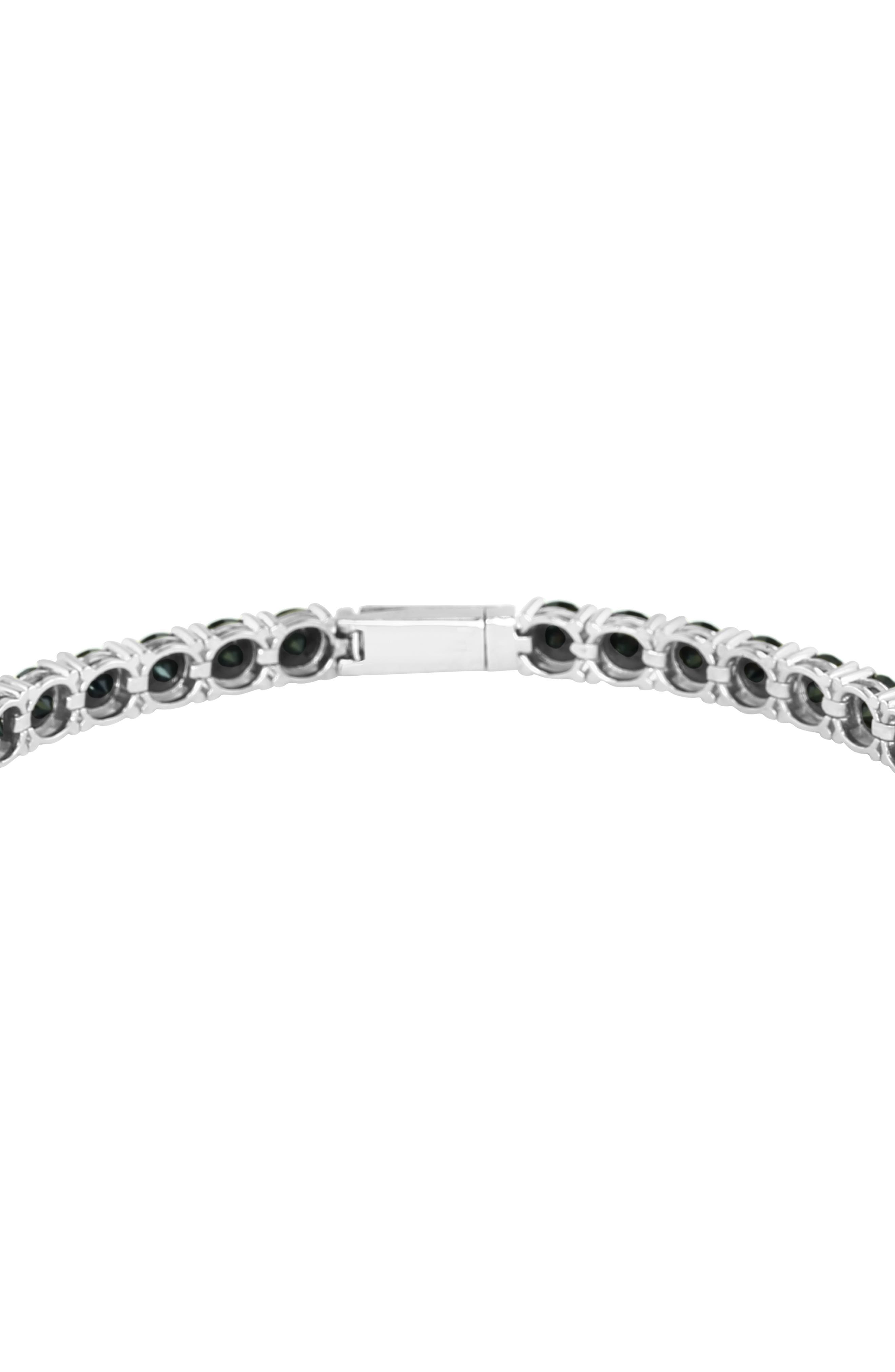 EFFY Sterling Silver Black Spinel Tennis Bracelet