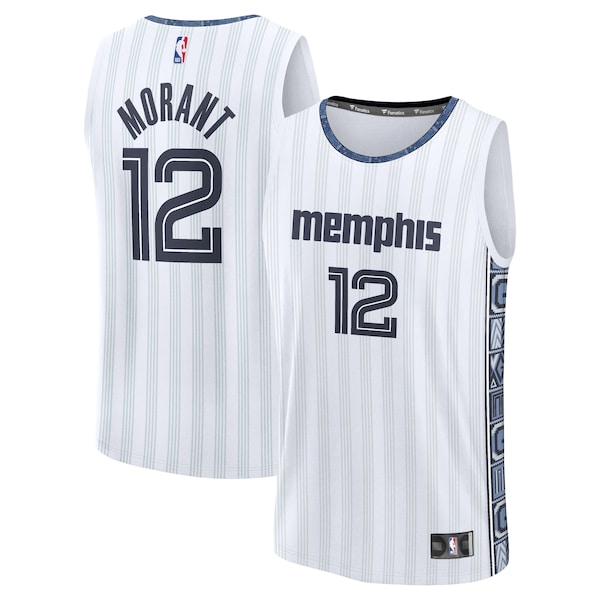 Ja Morant Memphis Grizzlies  2025/26 City Edition Fast Break Jersey - White