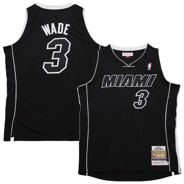 Dwyane Wade Miami Heat  2011/12 Hardwood Classics Authentic Jersey - Black