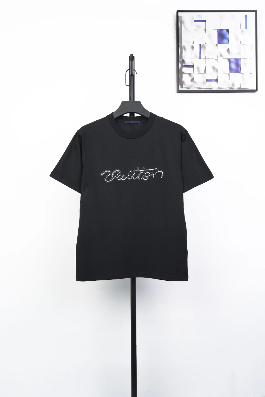 Louis Vuitton Black Beaded Embroidered T-Shirt product photo from LabelPicks